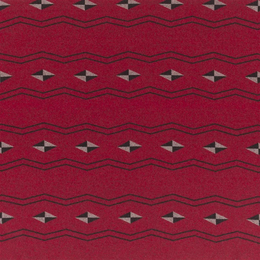 Saddle Blanket Fabric by Ralph Lauren in Red/ Black