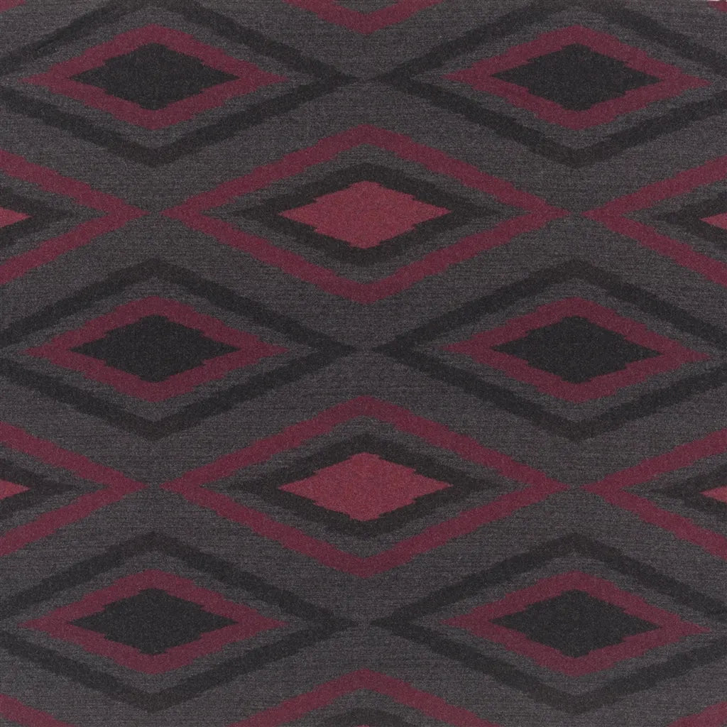 Eye Dazzler Fabric by Ralph Lauren in Red/black
