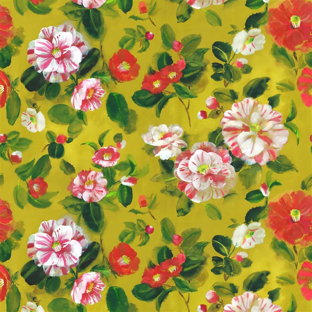 Camelia Velours Fabric by Designers Guild in Mimosa
