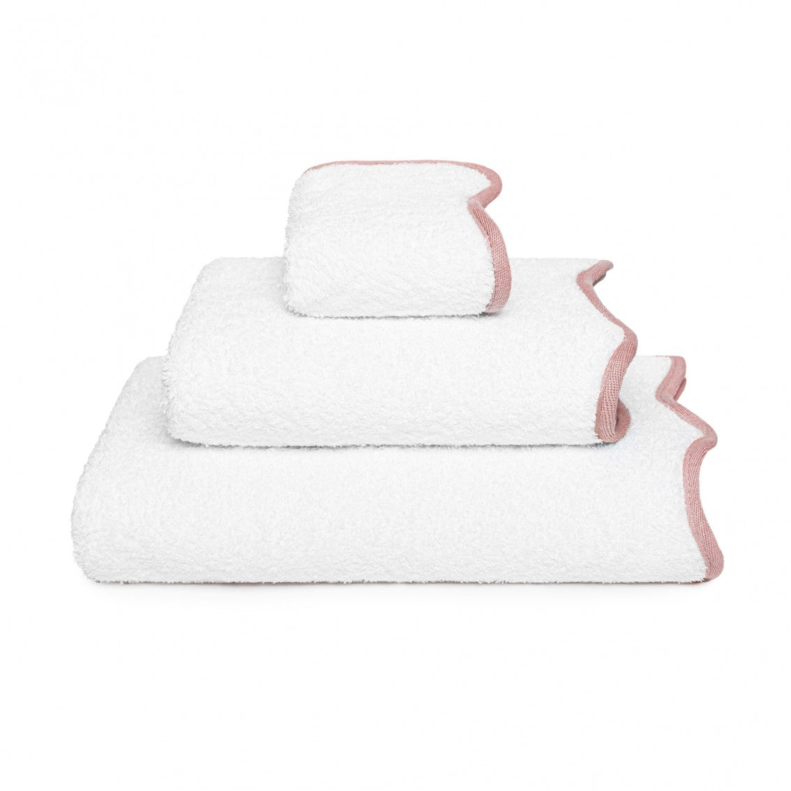 Portobello Scalloped Guest Towel - BLUSH - 12''X20'' | Guest Towel