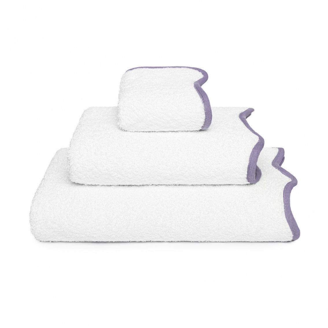 Portobello Scalloped Guest Towel - LAVANDER - 12''X20'' | Guest Towel