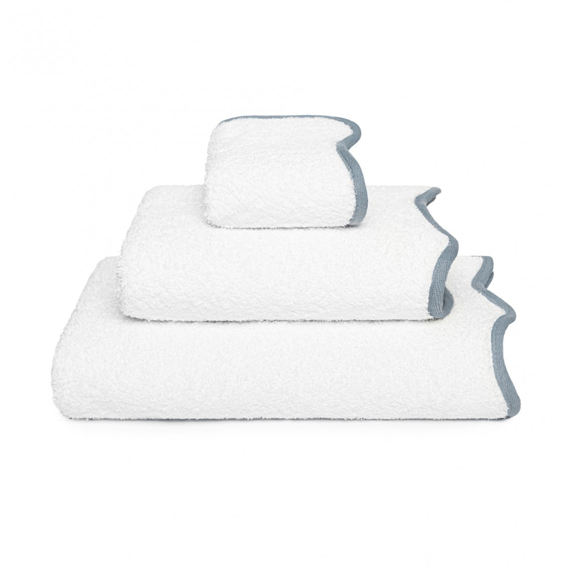 Portobello Scalloped Guest Towel - FRENCH BLUE - 12''X20'' | Guest Towel