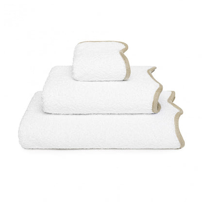 Portobello Scalloped Hand Towel - LINEN - 20'X39'' | XL Hand Towel