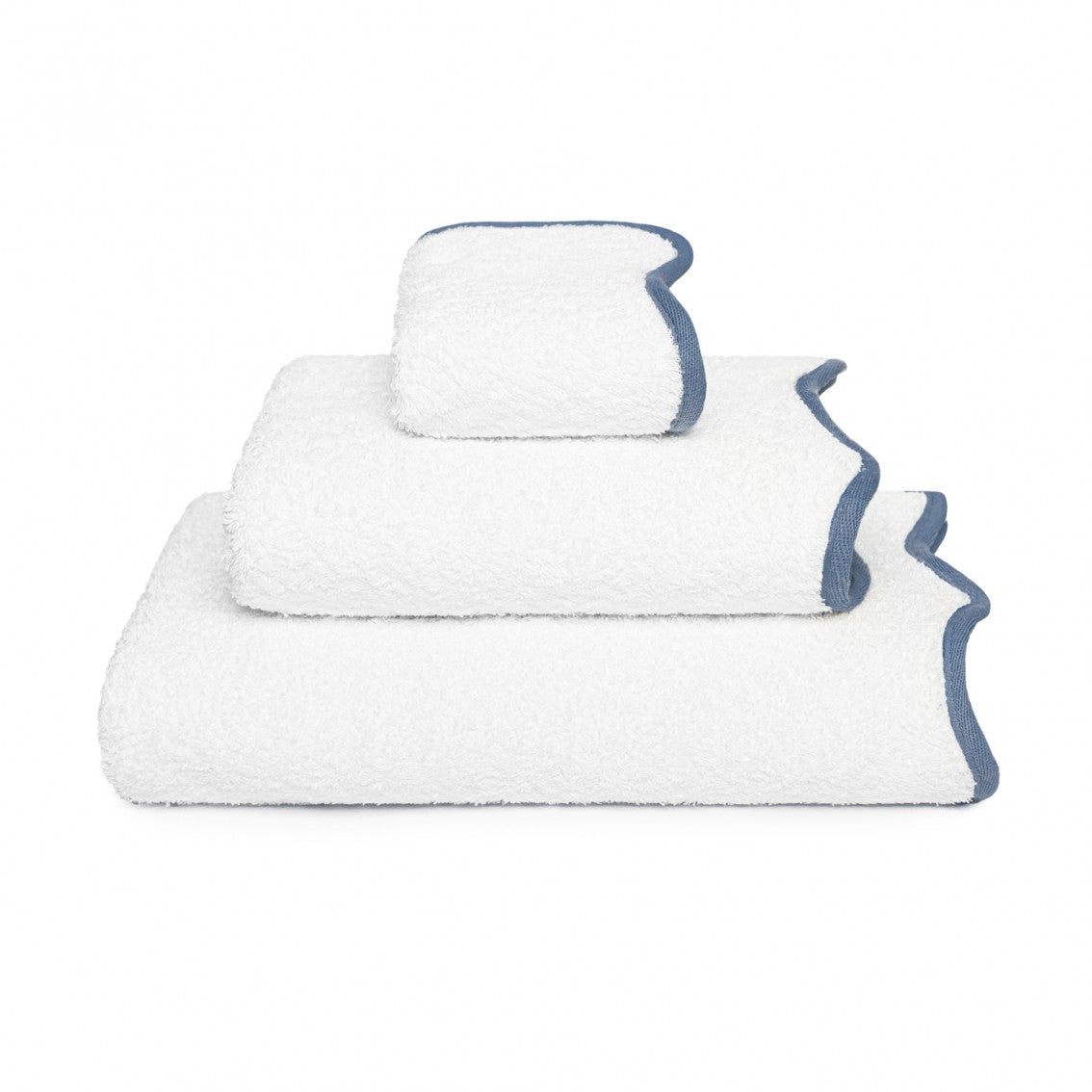 Portobello Scalloped Guest Towel - COBALT - 12''X20'' | Guest Towel