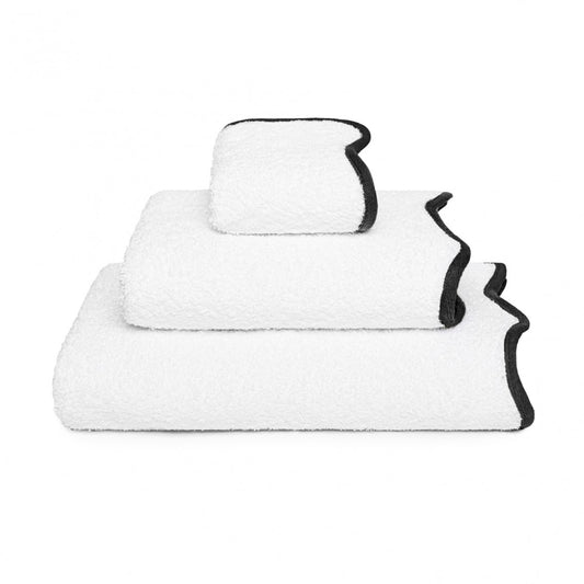 Portobello Scalloped Guest Towel - BLACK - 12''X20'' | Guest Towel