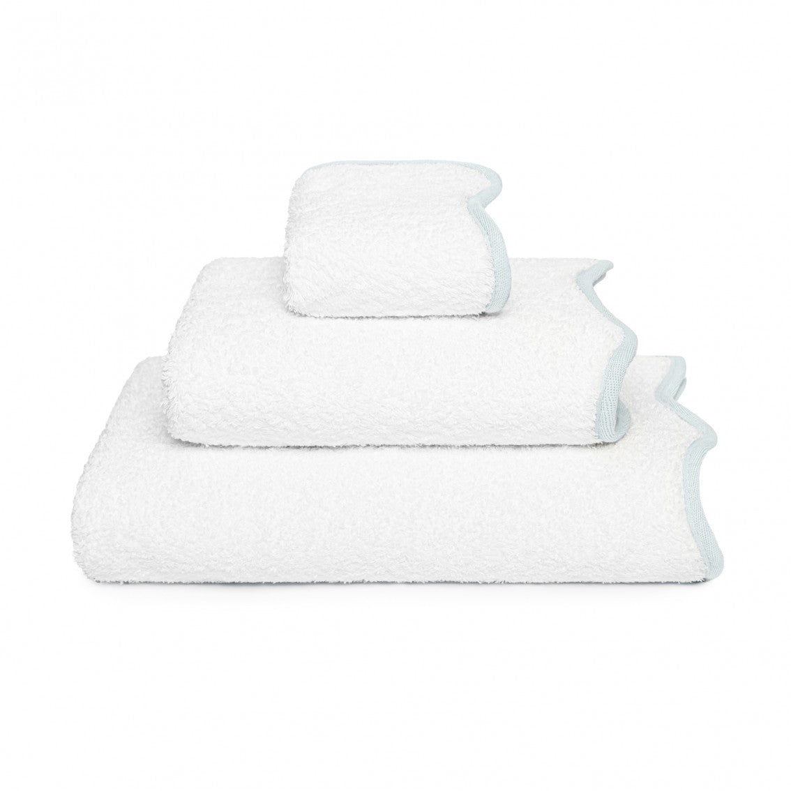 Portobello Scalloped Guest Towel - ICE - 12''X20'' | Guest Towel