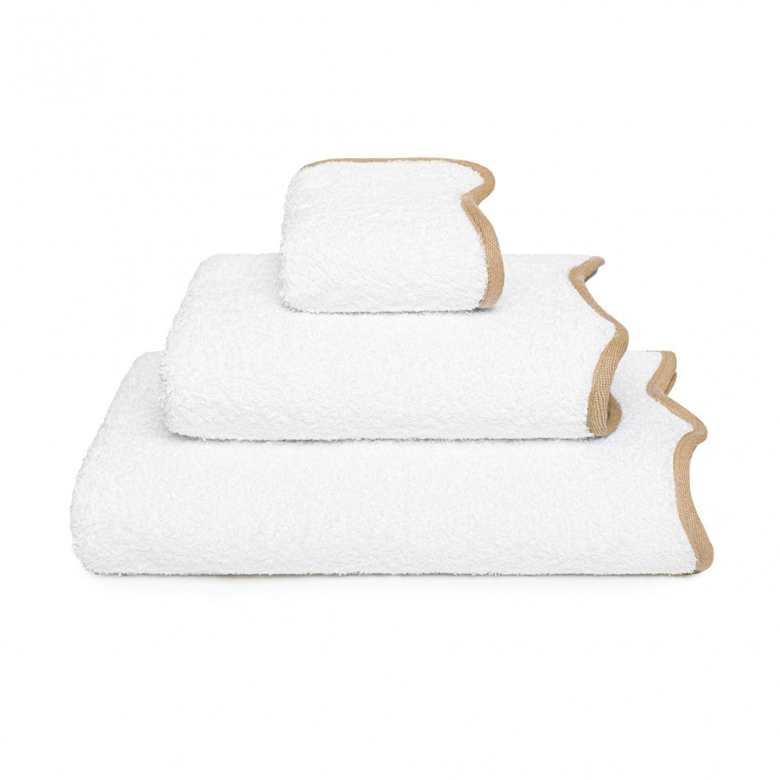Portobello Scalloped Guest Towel - TOAST - 12''X20'' | Guest Towel