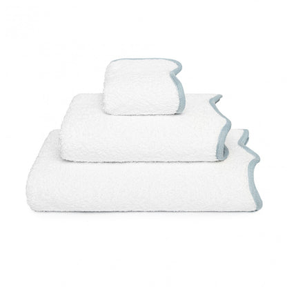 Portobello Scalloped Hand Towel - SEA MIST - 20'X39'' | XL Hand Towel