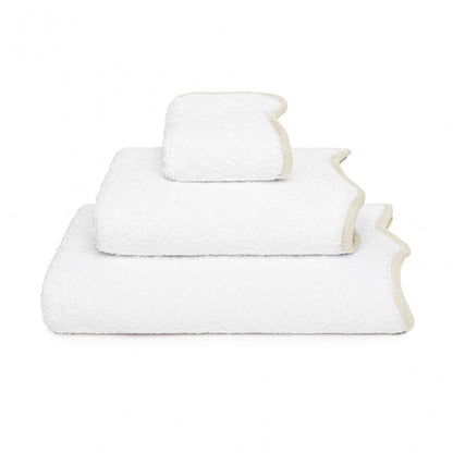 Portobello Scalloped Hand Towel - NATURAL - 20'X39'' | XL Hand Towel