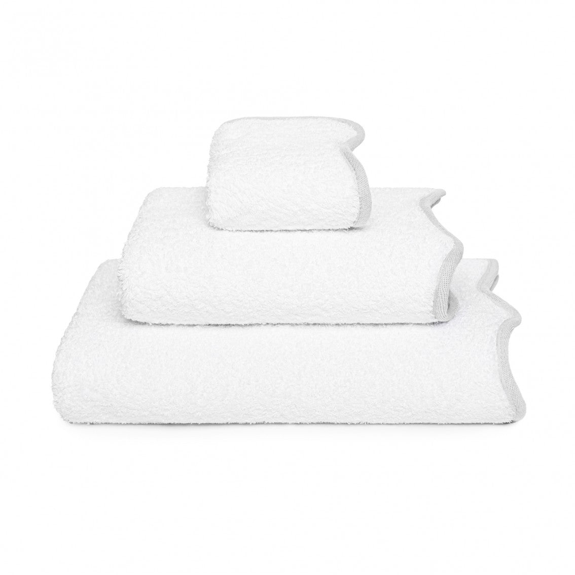 Portobello Scalloped Hand Towel - CLOUD - 20'X39'' | XL Hand Towel