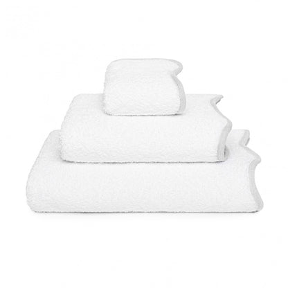 Portobello Scalloped Hand Towel - CLOUD - 20'X39'' | XL Hand Towel