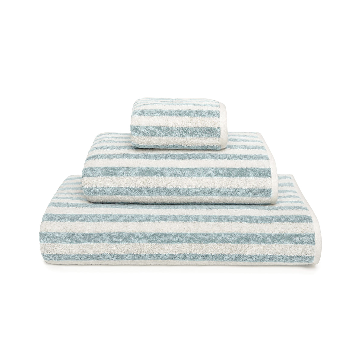 Douro Hand Towel by Graccioza in Aqua/Snow