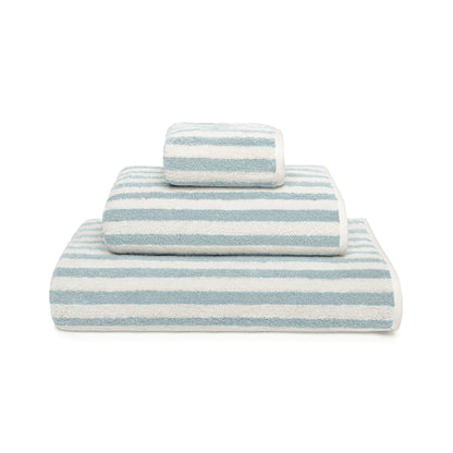 Douro Hand Towel by Graccioza in Aqua/Snow