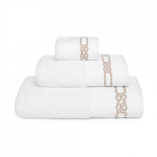 Velluto Washcloth by Graccioza in WHITE
