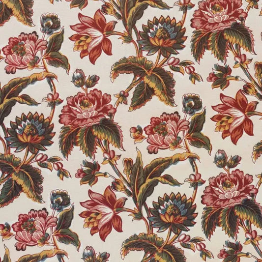 Beatrice Chintz Fabric by Salvesen Graham in Ivory
