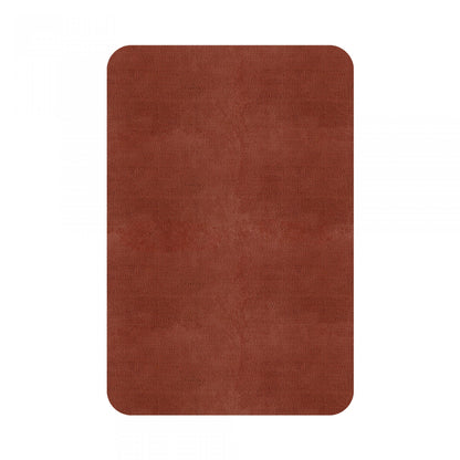 Plain Area Rug by Graccioza in Clay, Rounded Edge