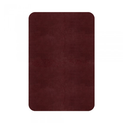 Plain Area Rug by Graccioza in Bordeaux, Rounded Edge