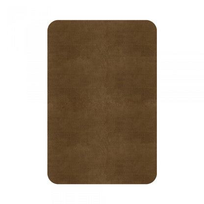 Plain Area Rug by Graccioza in Camel Brown, Rounded Edge