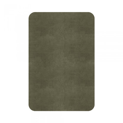 Plain Area Rug by Graccioza in Sage Taupe, Rounded Edge