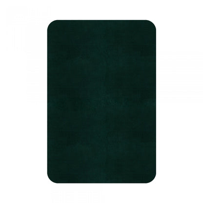 Plain Area Rug by Graccioza in Hunter Green, Rounded Edge