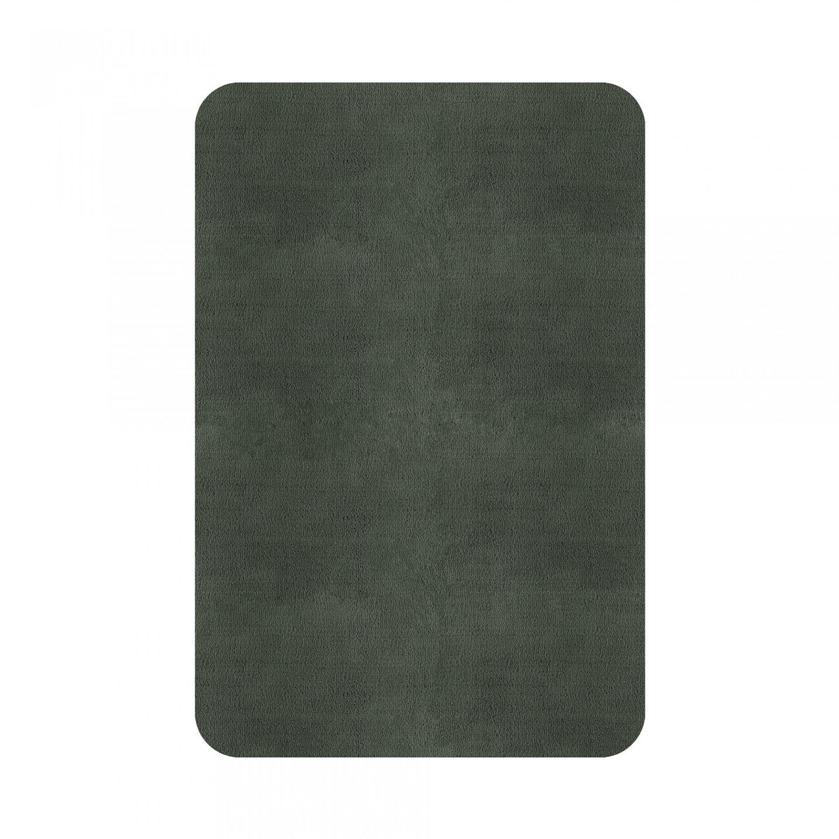 Plain Area Rug by Graccioza in Sage Green, Rounded Edge