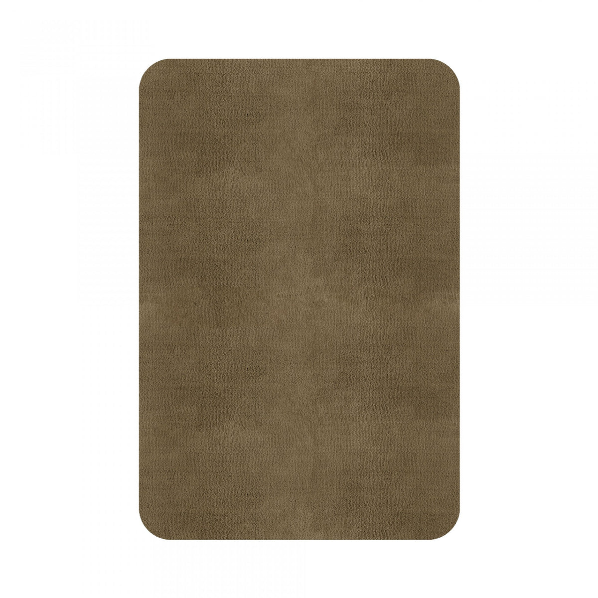 Plain Area Rug by Graccioza in Sandstone, Rounded Edge