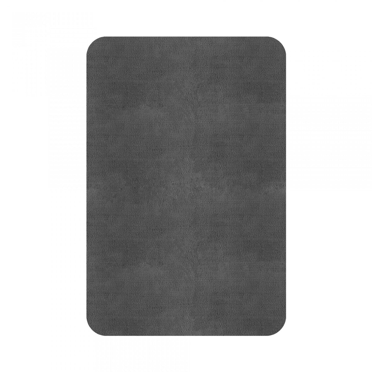 Plain Area Rug by Graccioza in Steel, Rounded Edge