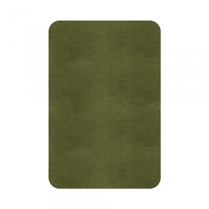 Plain Area Rug by Graccioza in Fresh Olive, Rounded Edge