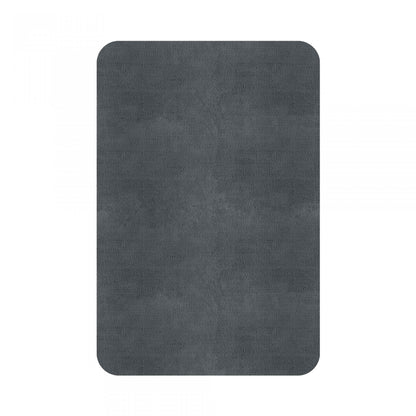 Plain Area Rug by Graccioza in Dusty Blue, Rounded Edge