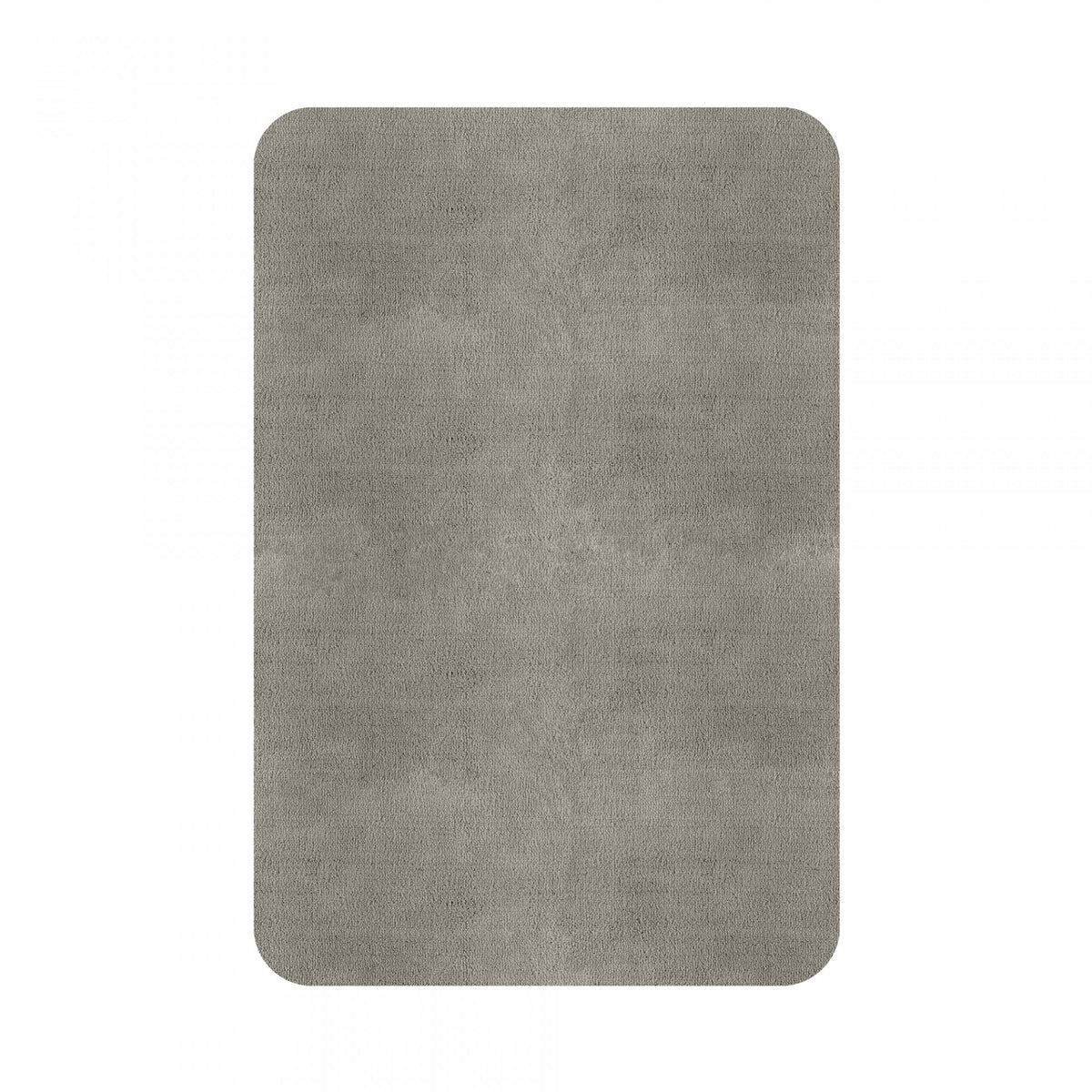 Plain Area Rug by Graccioza in Pale Stone, Rounded Edge