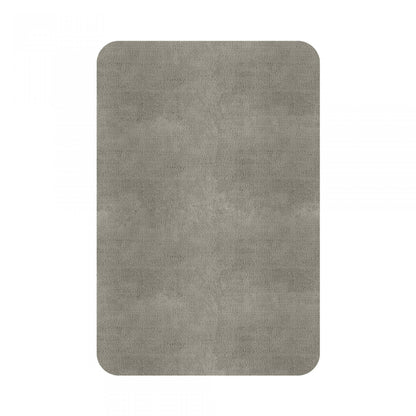 Plain Area Rug by Graccioza in Pale Stone, Rounded Edge