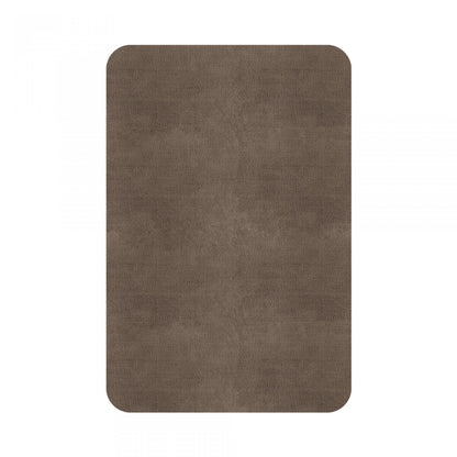 Plain Area Rug by Graccioza in Taupe, Rounded Edge