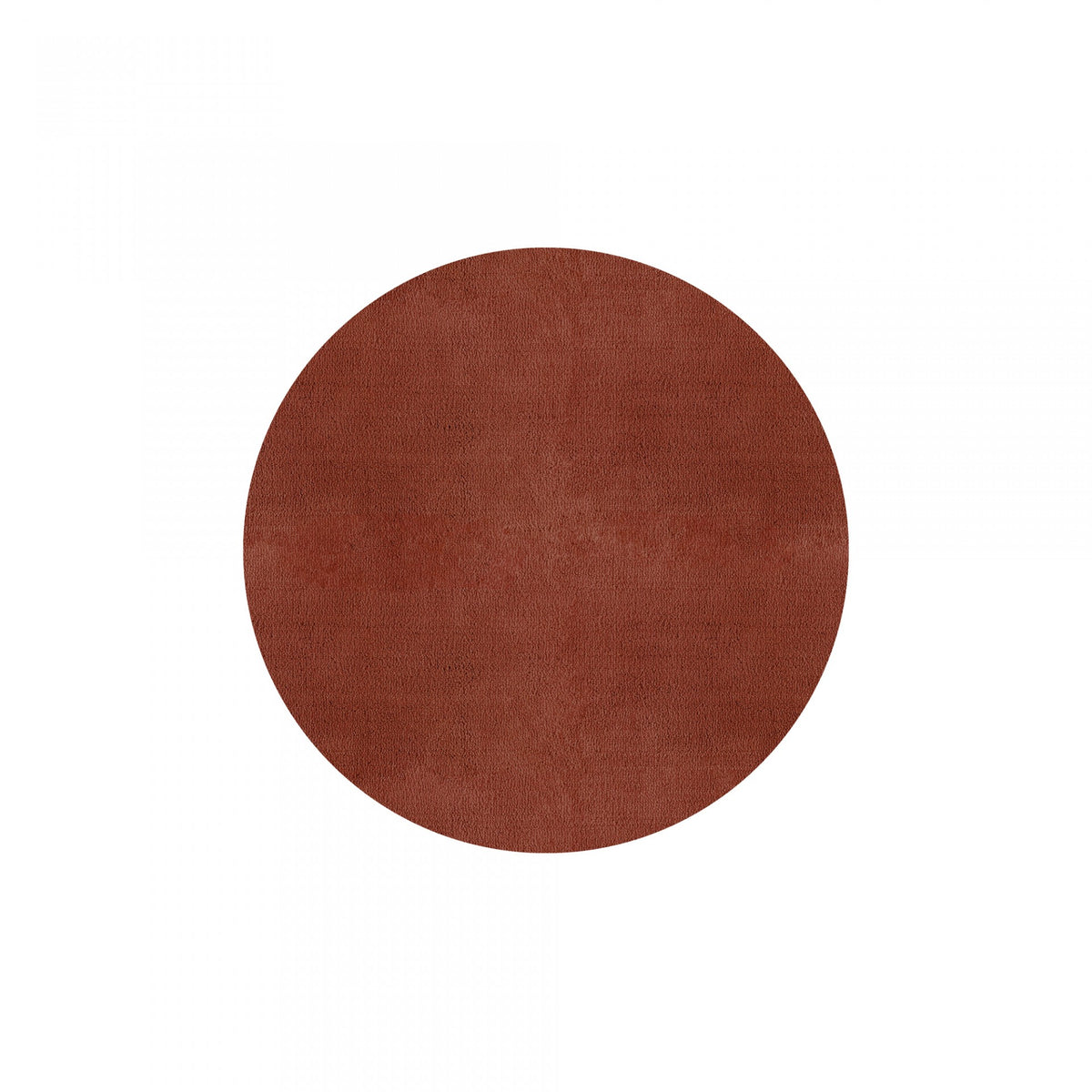 Plain Area Rug by Graccioza in Clay, Round