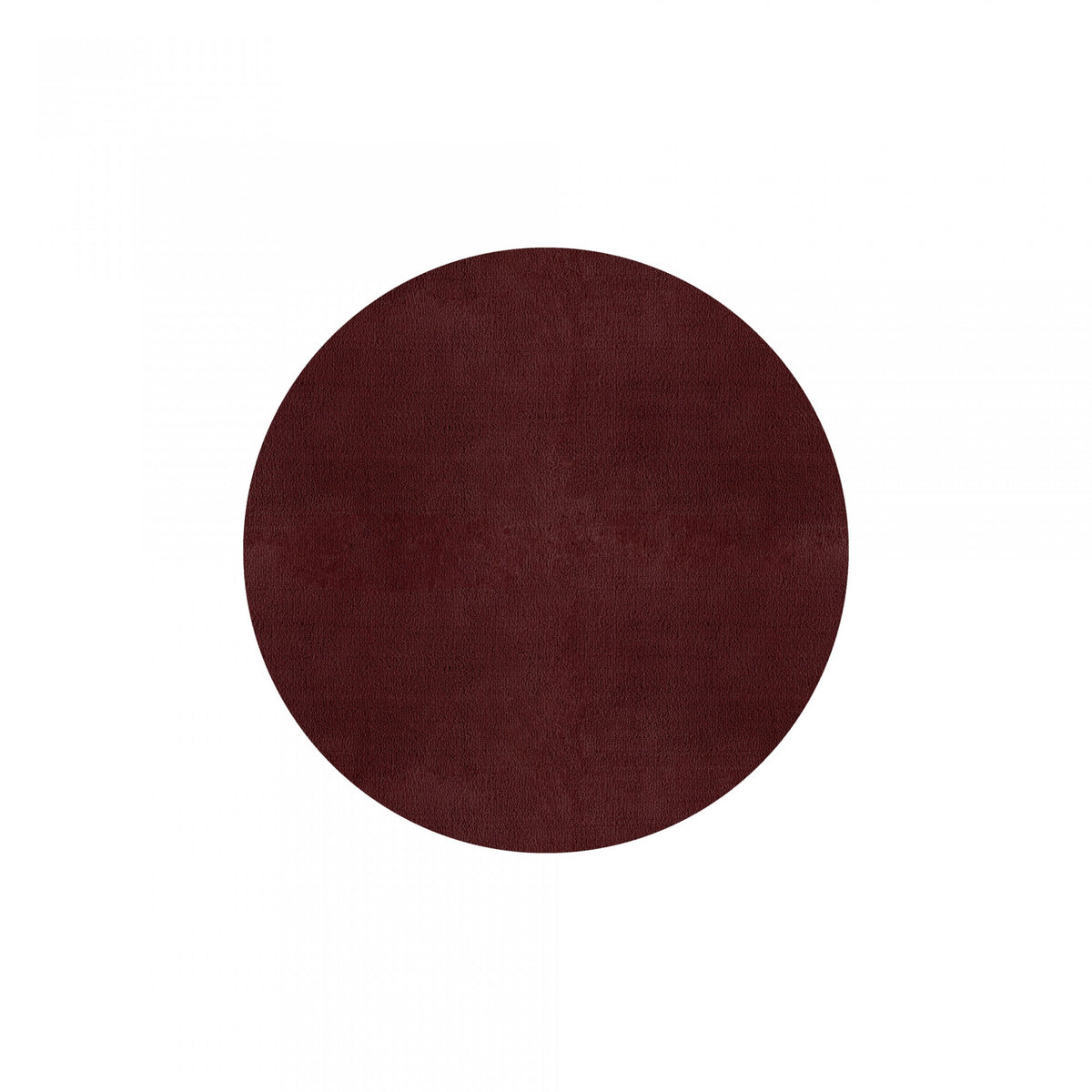 Plain Area Rug by Graccioza in Bordeaux, Round