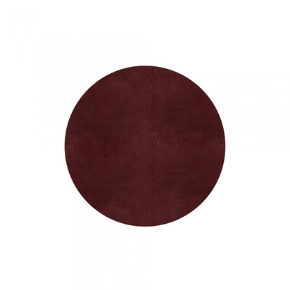 Plain Area Rug by Graccioza in Bordeaux, Round