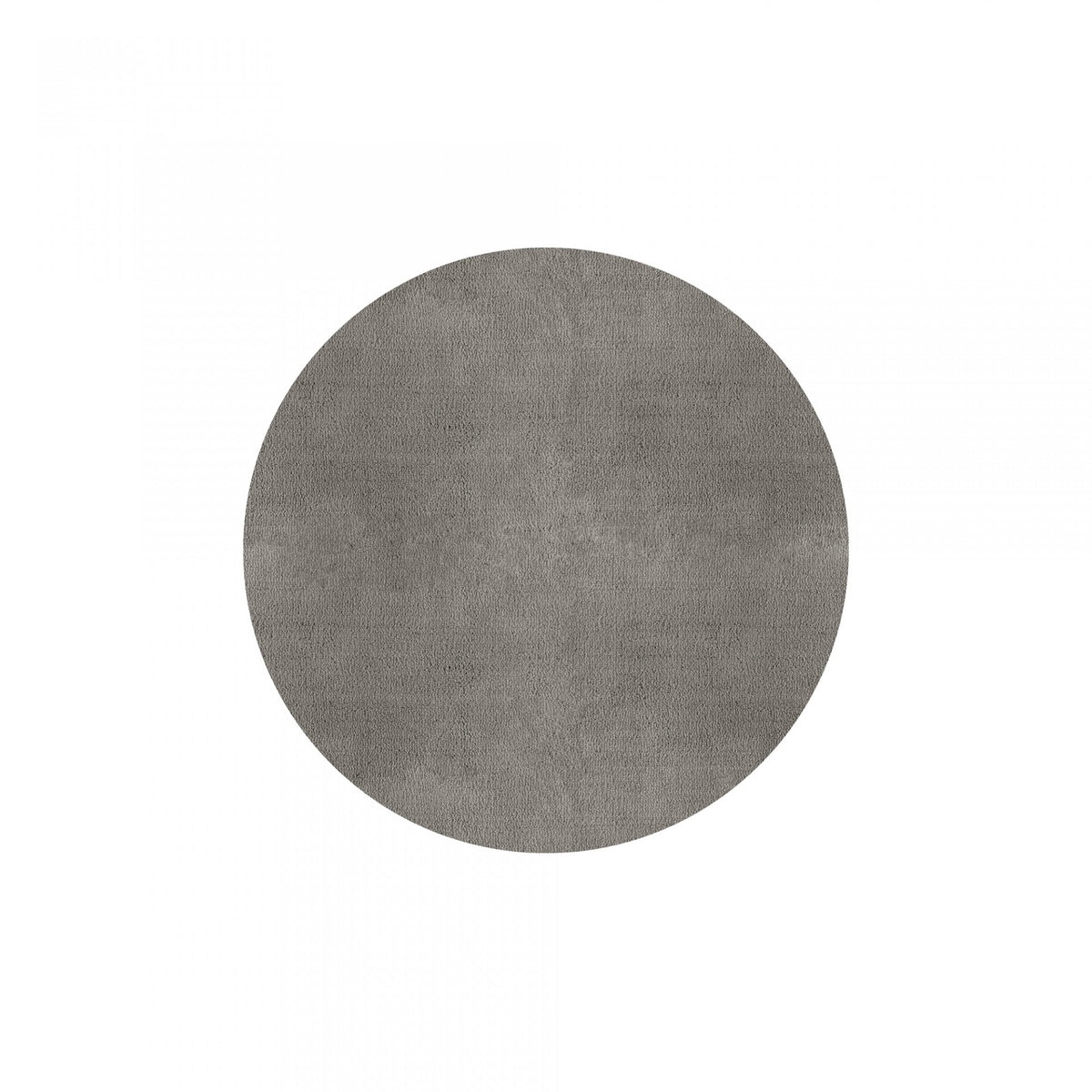 Plain Area Rug by Graccioza in Metal, Round