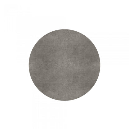 Plain Area Rug by Graccioza in Metal, Round
