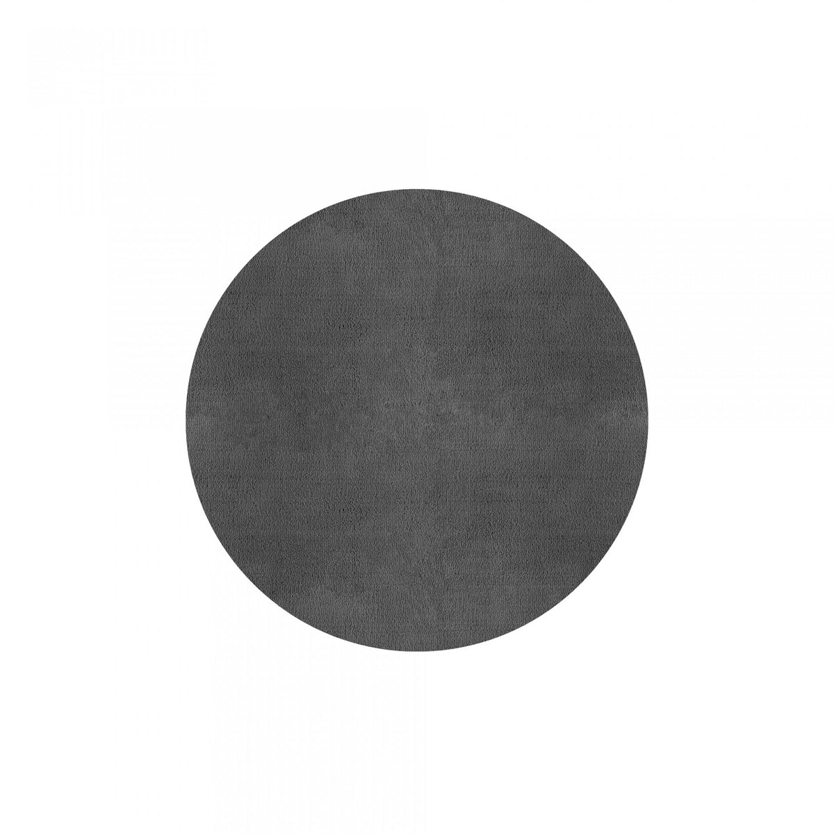 Plain Area Rug by Graccioza in Steel, Round