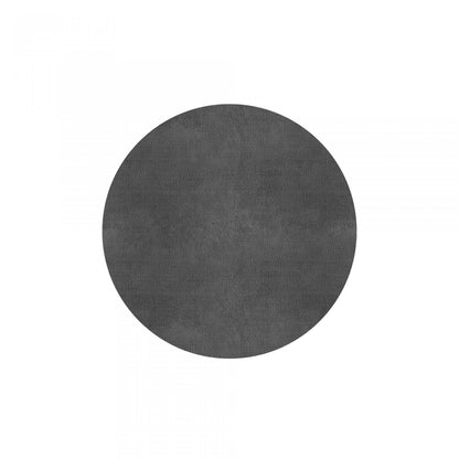 Plain Area Rug by Graccioza in Steel, Round
