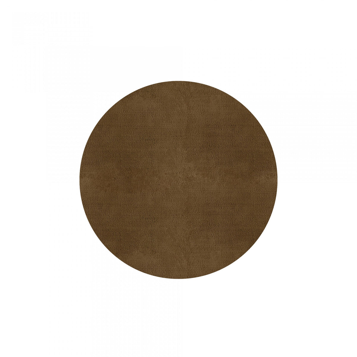 Plain Area Rug by Graccioza in Camel Brown, Round