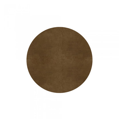 Plain Area Rug by Graccioza in Camel Brown, Round