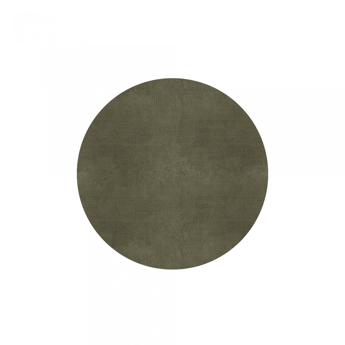 Plain Area Rug by Graccioza in Sage Taupe, Round