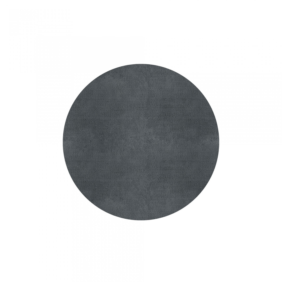 Plain Area Rug by Graccioza in Dusty Blue, Round