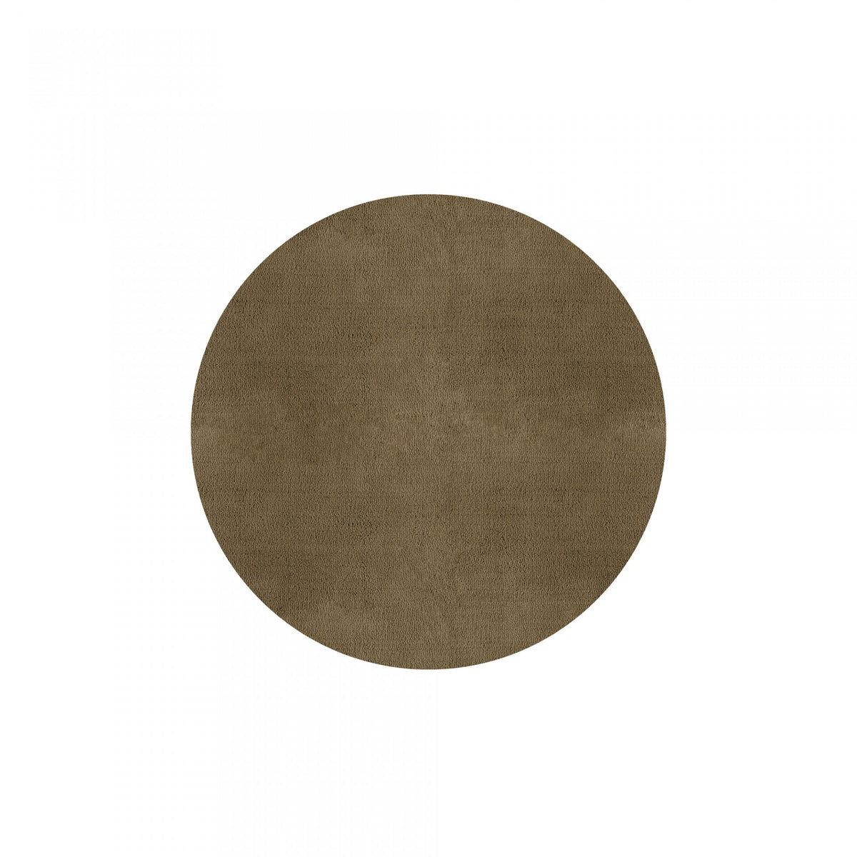 Plain Area Rug by Graccioza in Sandstone, Round