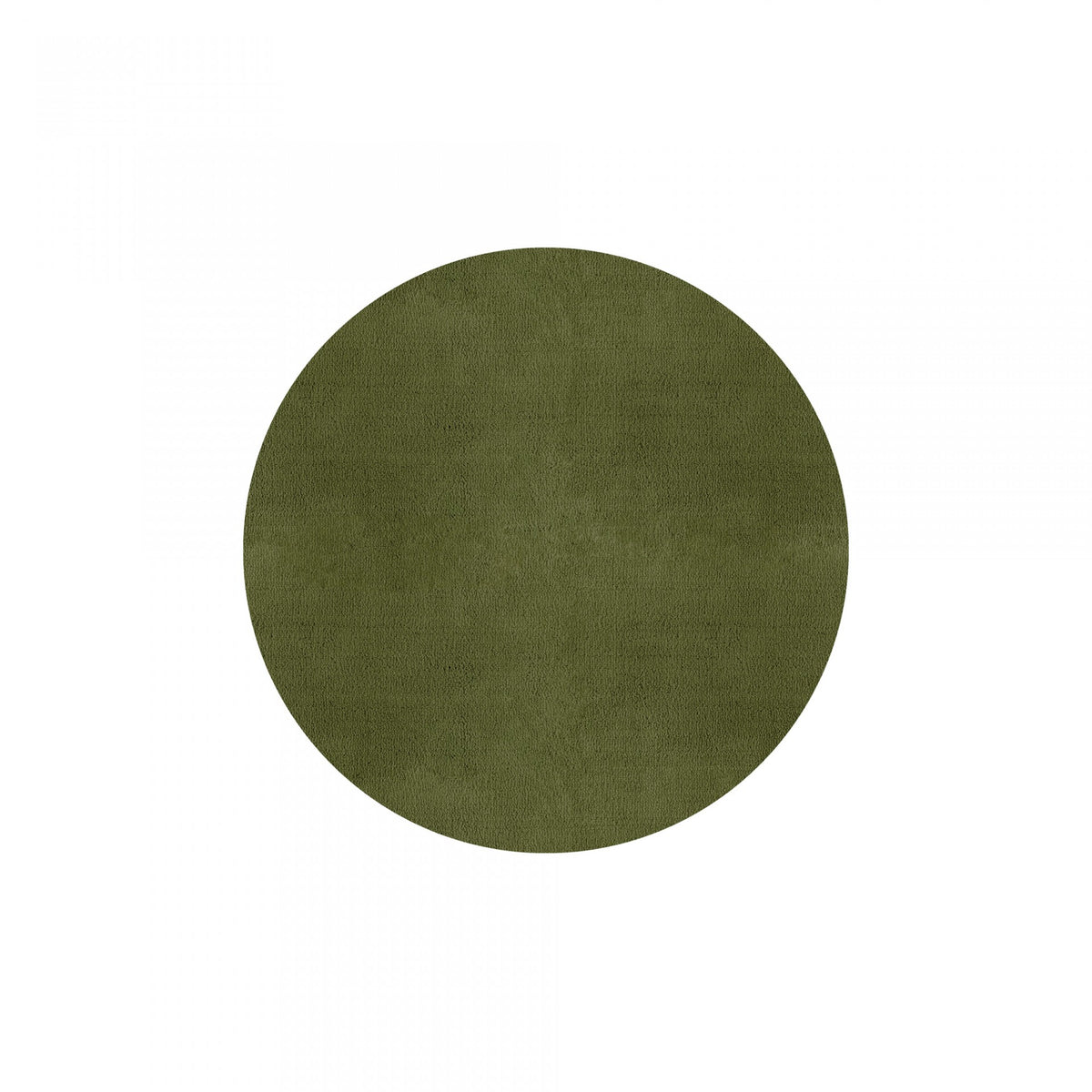 Plain Area Rug by Graccioza in Fresh Olive, Round