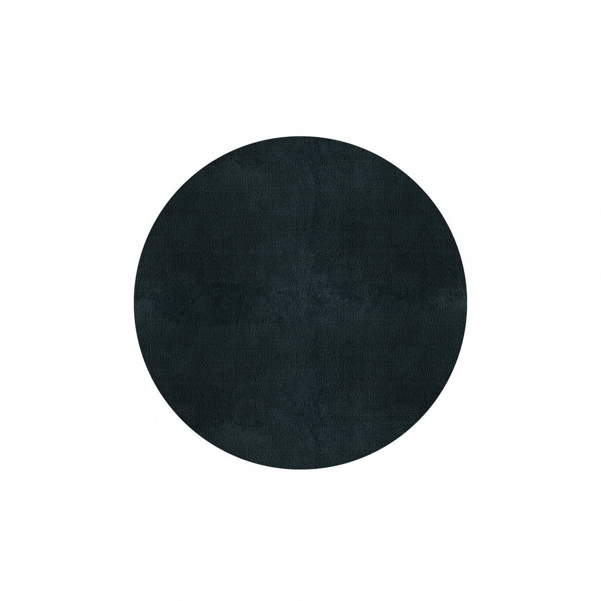 Plain Area Rug by Graccioza in Charcoal Blue, Round