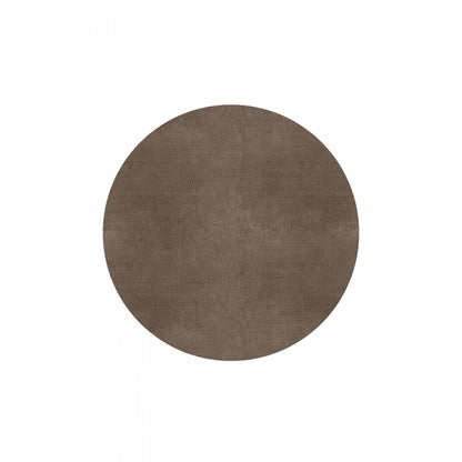 Plain Area Rug by Graccioza in Taupe, Round