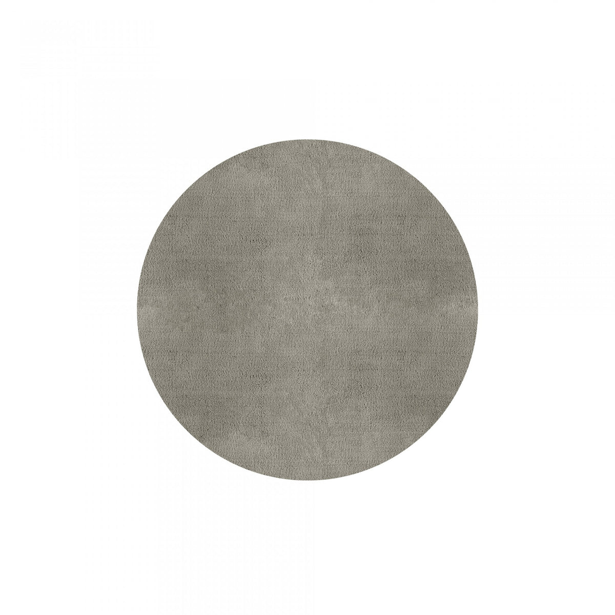 Plain Area Rug by Graccioza in Pale Stone, Round