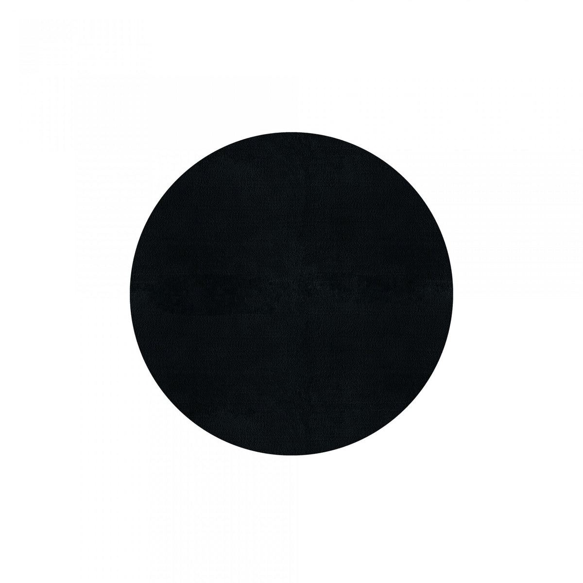 Plain Area Rug by Graccioza in Black, Round