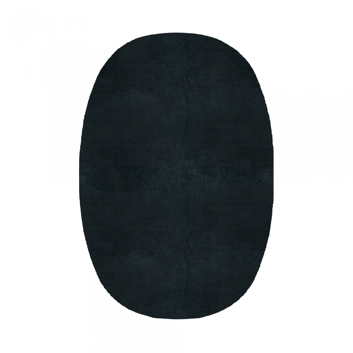 Plain Area Rug by Graccioza in Charcoal Blue, Oval